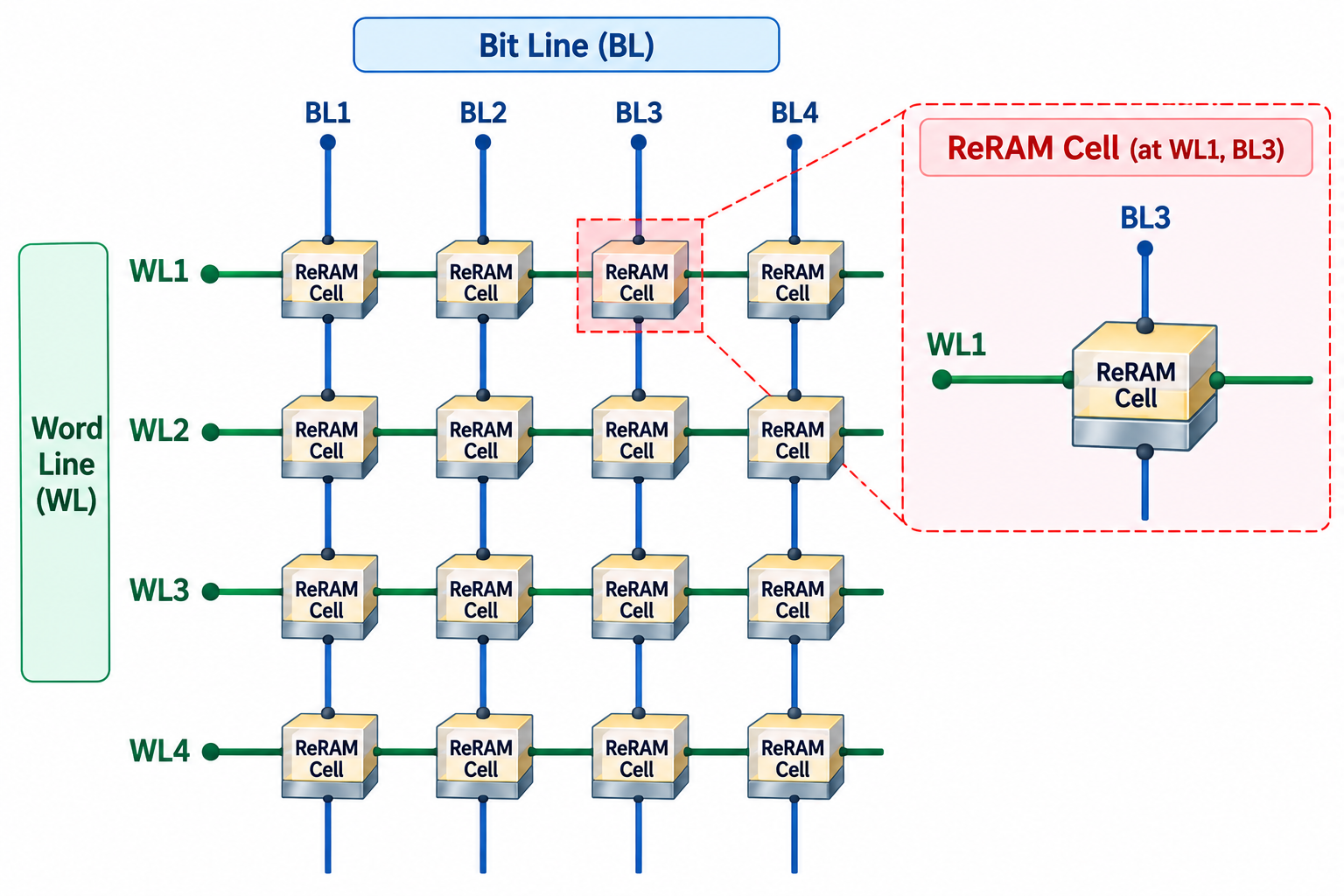 핵심은 "ReRAM Crossbar"